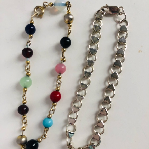 Jewelry - 1 Beaded and 1 Sterling Silver Bracelet